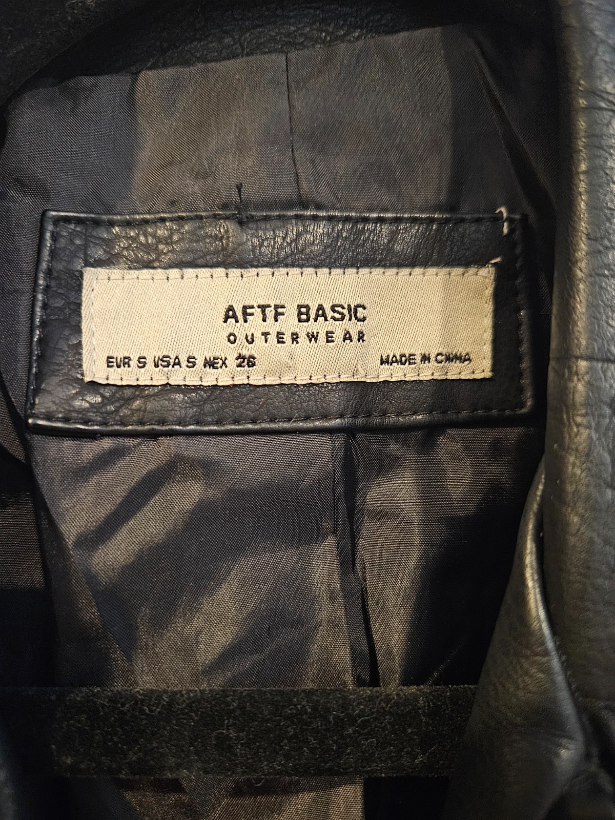 AFTF Basic Stylish Edgy Black Leather Jacket Size… - image 3