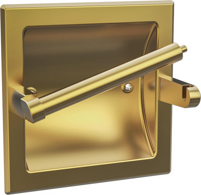Recessed Gold Toilet Paper Holder, in Wall Toilet Paper Holder Pivoting, Gold Wa