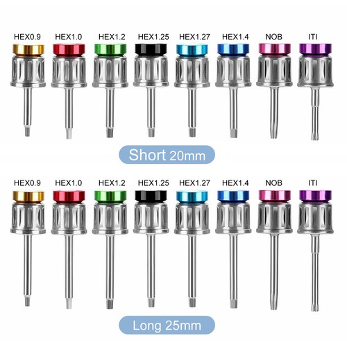 Dental Universal Implant Kit Abutment Hand Driver Hex Screwdriver Long+Short US - Picture 19 of 24