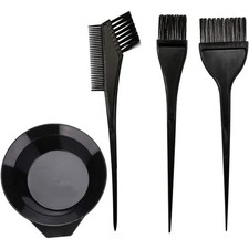 Hair Dye Applicator Brush and Mixing Bowl Kit with Tint Comb for Hair Coloring
