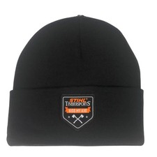 Stihl Mütze Timbersports Beanie Kiss my Axe Fan Wintermütze Schwarz