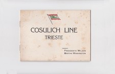 Navigazione Cosulich Trieste. Navi Presidente Wilson Martha Washington Depliant