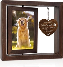 Dog&Cat Picture Frame Pet Memorial Gifts 360°Rotating Picture Frame (4x6" Photo)