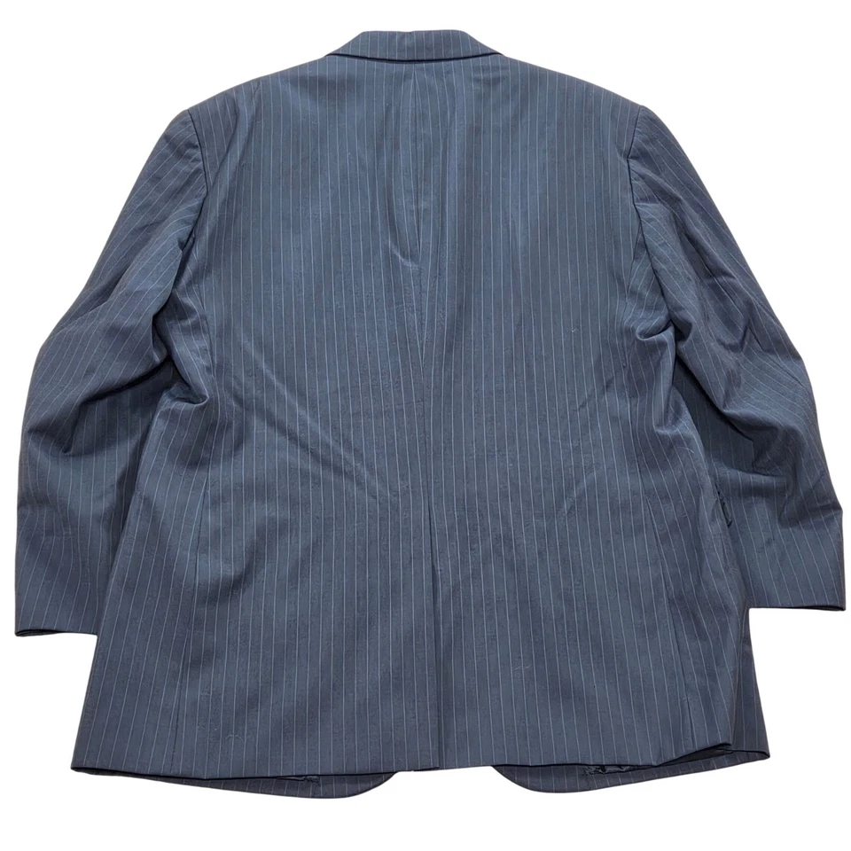 Jos A Bank Mens 42R Blazer Pinstripe 100% Wool Two Button Suit Jacket - Image 3 of 4