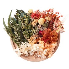 Dried Flowers for DIY Boho Decor Natural Orange Green Dried Flower Kit for We...