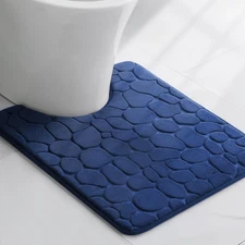 YIHOUSE Memory Foam Bath Mat Cobblestone Bathroom Rugs Super Water Absorbent ...