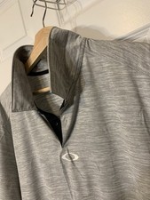 Oakley Mens Sz XL Gravity Short Sleeve Polo Shirt Grey/Black