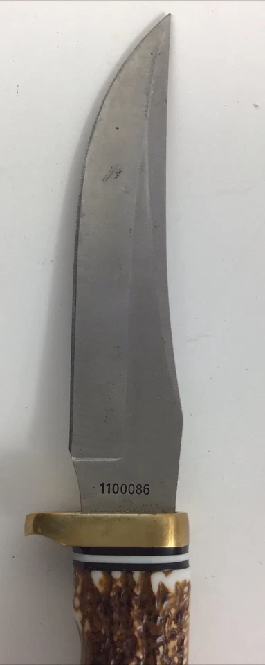 Cuchillo fijo Schrade Tío Henry 5,25" hoja de acero inoxidable mango Staglon Foto 4 de 4