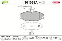 Valeo Bremsbelagsatz Scheibenbremse Expert 301069A FüR Peugeot 406 8B Break 8E