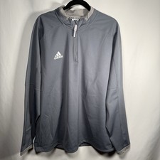 adidas Men  s Fielder  s Choice 2.0 Hot Baseball Jacket Onix Gray CZ1497 Size L