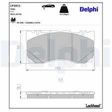 LP3911 DELPHI Bremsbelagsatz, Scheibenbremse Vorne für MERCEDES-BENZ 0004200306