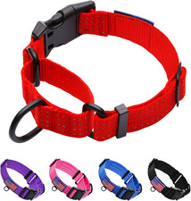 Martingale Collar for Training Dogs. Adjustable Reflective Collars with Buckle-U