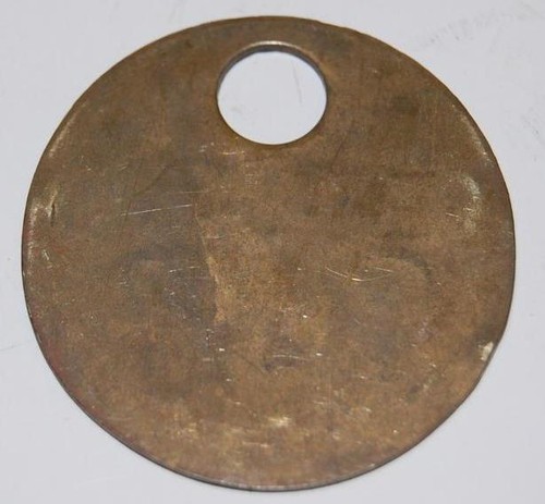 RARE VINTAGE RADIOLAND #307 BRASS ADVERTISING TAG MEDAL KEY CHAIN MOVIE ID TAG - Picture 3 of 3