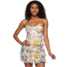 Alex & Sophia Junior’s Floral Corset Mini Dress NWT Size 3/4