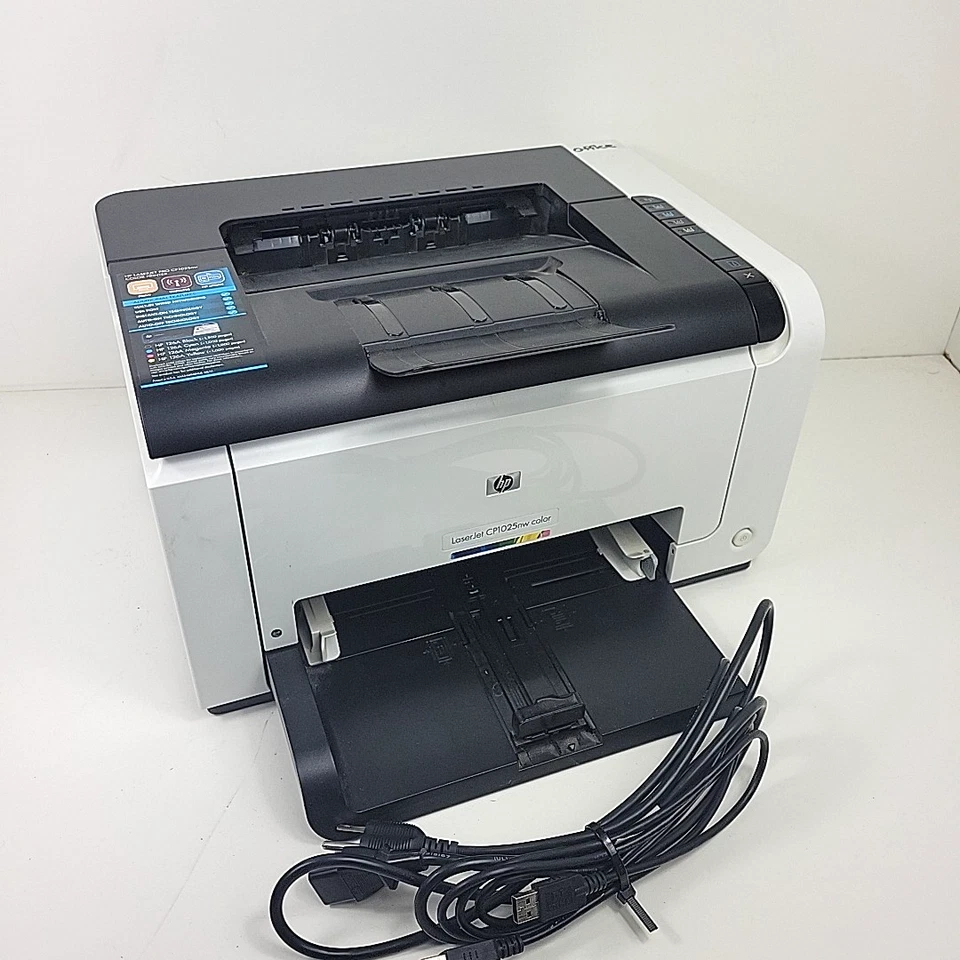 hp Laser Jet CP1025nw Color Printer Bluetooth W/ Cords & Manual ( no toners) - Image 3 of 4
