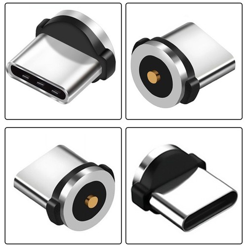 Set of 2 Magnetic Charging Cable USB Adapter Connector Right Angle - Picture 3 of 12