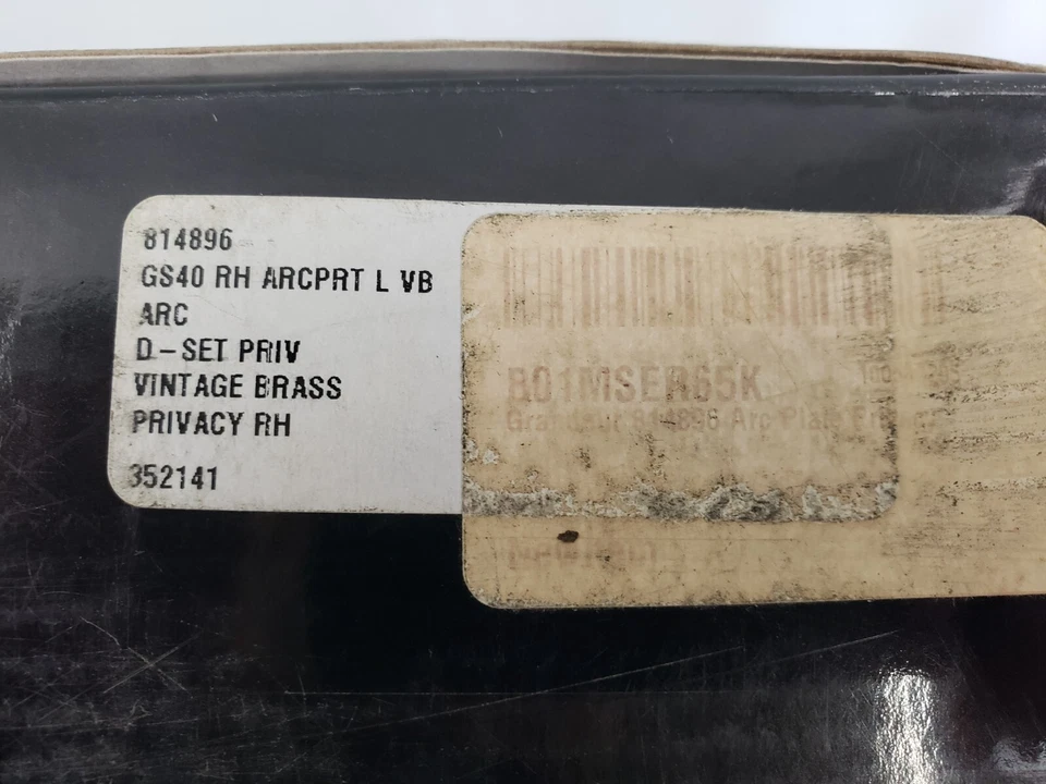 New GRANDEUR Arc Plate Privacy Door Portofino Lever Vintage Brass 814896 RH - Image 4 of 4