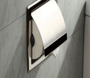 Paper Holder Toilet Bathroom Stainless Steel Tissue Roll Recessed Wall Storage 689337320007 Ebay
