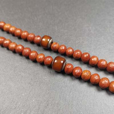 Gandhanra Handmade Pair of Yak Bone Beads,Marker Beads for Mala Necklace,0.47''