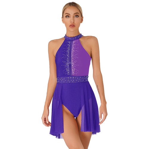 Mujer Vestido de Baile Gimnasia Patinaje Artístico Una Pieza Leotardo Sin Mangas - Imagen 83 de 89