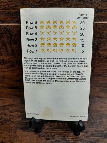 Atari 2600 Space Invaders CX2632 Game Program Instructions Only No Game - Picture 2 of 2