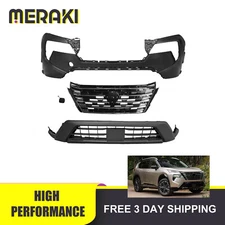 For 2024-2025 Nissan Rogue Front Bumper Cover Kit With Grille W/ Tow Hook Hole