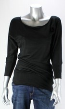 Tempted Juniors Black Dolman-Sleeve Boat Neck Sweater Sheath Dress S