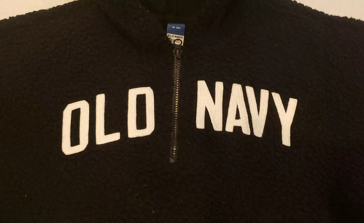 Navy blue shop sherpa pullover