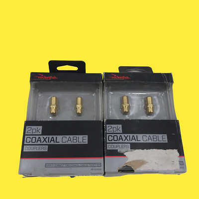 LOT OF 2 Rocketfish Coaxial Cable Couplers 24K RF-G13102 #777 Z65/243
