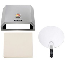 George Foreman Pizza Oven 12" BBQ Grill Top with Paddle Pizza Stone GFPO1SSPC