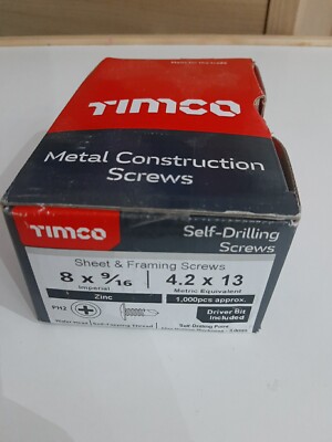 Timco Bohrschraube 13 x 4,2 mm Karton mit 1000 Stück