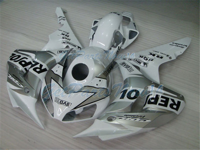Motorcycle Fairings Kit - 2006-2007 Honda CBR 1000RR Repsol Silver Fairings | # 3161-29 Motorcycle Fairings Kit - 2006-2007 Honda CBR 1000RR Repsol Silver Fairings | # 3161-29