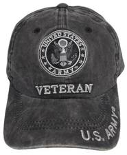 New Arrivals Official US Army Licensed Cap Army Emblem Veteran Subdue Cap Black