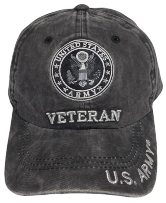 #ad #ad New Arrivals Official US Army Licensed Cap Army Emblem Veteran Subdue Cap Black $15.88