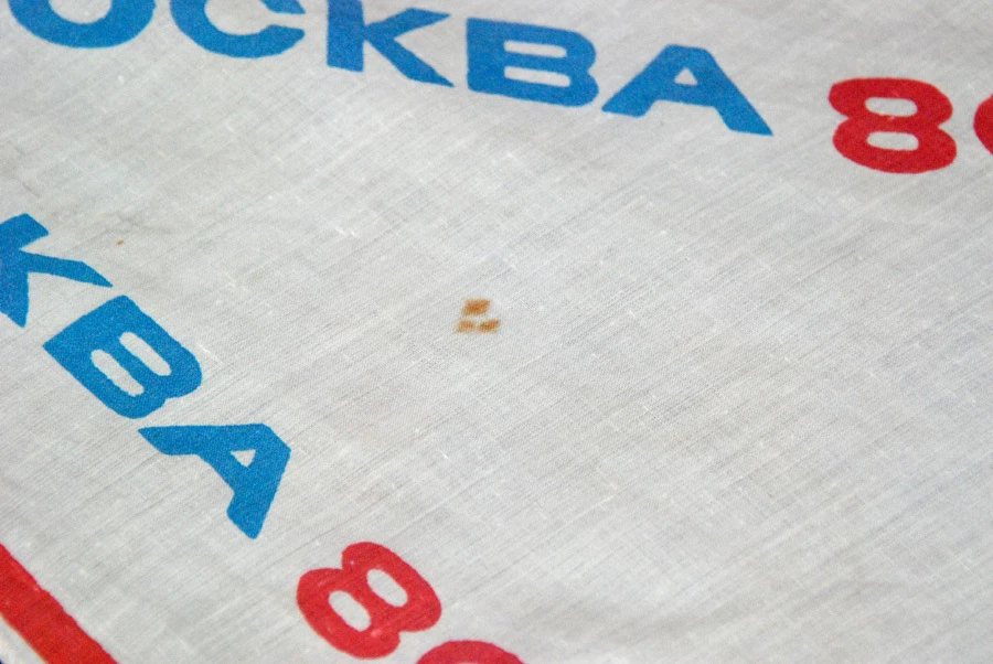 KERCHIEF ОЛИМПИЙСКИХ ИГР КОЛЬЦА XXII МОСКВА 1980 ВИНТАЖНЫЙ СОВЕТСКИЙ - Изображение 4 из 4