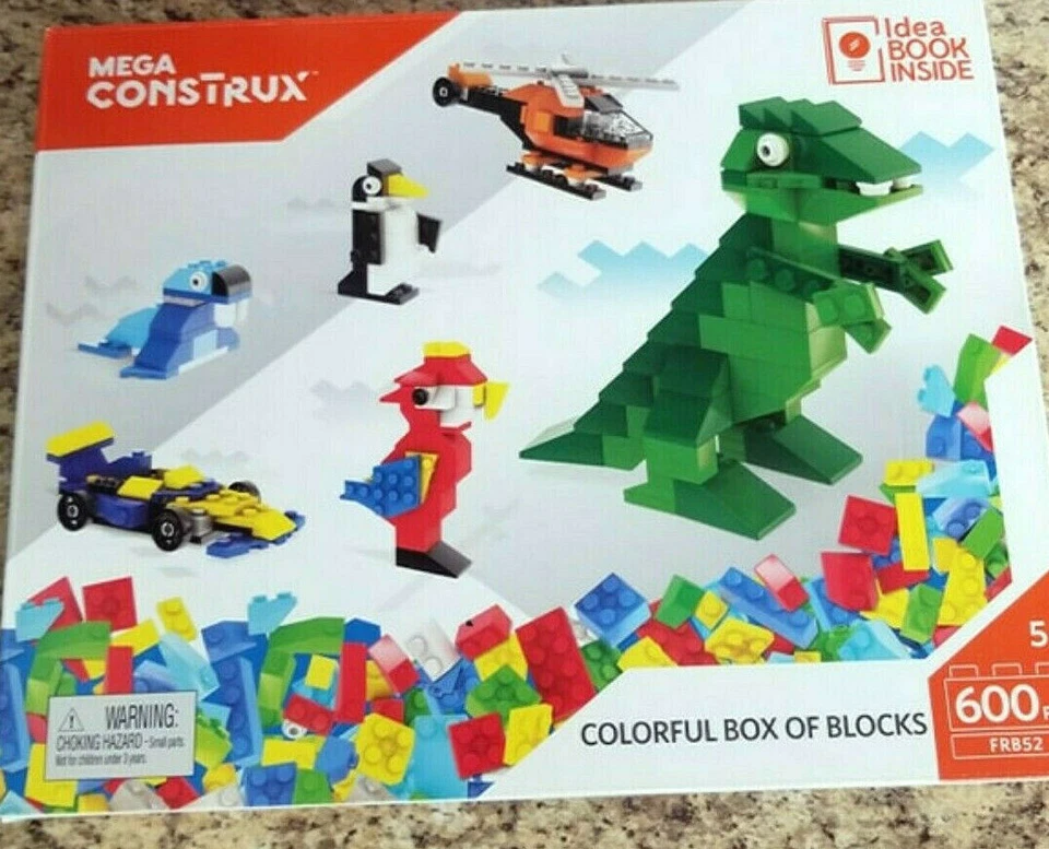 New Mega Construx 600 Pc Building Block Set Inventions Colorful Bricks Blocks  - Image 2 of 4