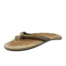 Sperry Top-Sider Women's Size 7 Brown Leather Thong Flip Flop Sandals Casual