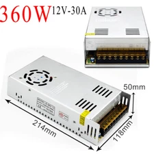 AC 100V-240V TO DC 12V 30A Switch Power Supply Driver Adapter LED Strip Light