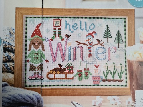 Let It Snow Winter Probenahme Kreuzstichmuster - nur Muster - Bild 2 von 4