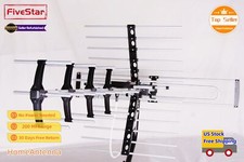 Directional Outdoor TV Antenna HD Digital OTA VHF UHF Mounting Pole  Splitter