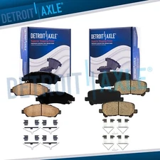 Front & Rear Ceramic Brake Pads w/ Hardware for Acura MDX Honda Pilot Ridgeline