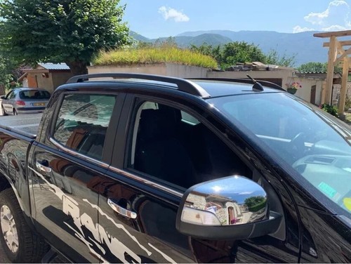 BLACK ROOF RAILS RACK STYLING PAIR OEM STYLE FOR FORD RANGER T6 T7 T8 2011-2022 - Picture 4 of 16