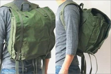 Vintage 1980s French army F1 waterproof backpack shoulder satchel military vinyl