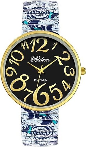 Blekon Damen-Armbanduhr XL 41mm Floral, Stretchband - Bild 31 von 39