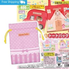 Sylvanian Families Outing Pouch Tote Bag Sylvania Gacha purple JAPAN New