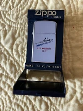 Rare Vintage U.S.S. Wainwright CG 28 Chrome Zippo Lighter New/Unfired w/ insert