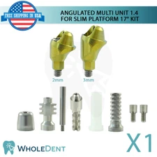1x Angulated Multi Unit 17° 1.4mm Slim Abutment Attachment Kit Int Hex 2.0mm