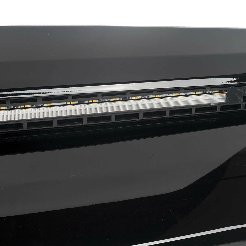 For 2014-21 Toyota Tundra W/Light Bar Front Upper Hood Bulge Molding Grille Trim - Image 3 of 4