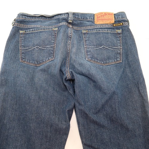 Pantalones de mezclilla Lucky Brand talla 10 para mujer lavado medio Zoe bota tiro bajo sangre elástica - Imagen 10 de 10