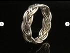 Braid Ring Solid 925 Sterling Silver Band& Statement Handmade Ring Gift For Her